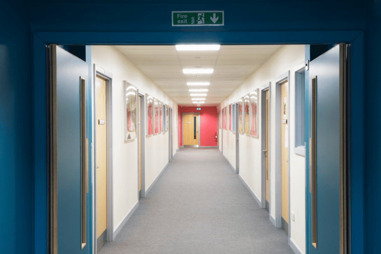 A school corridor